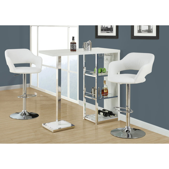 Faux Leather Adjustable Height Stool
