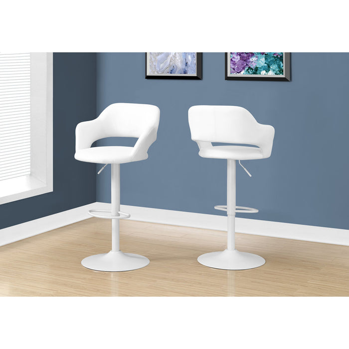Faux Leather Adjustable Height Stool