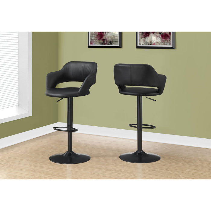 Faux Leather Adjustable Height Stool