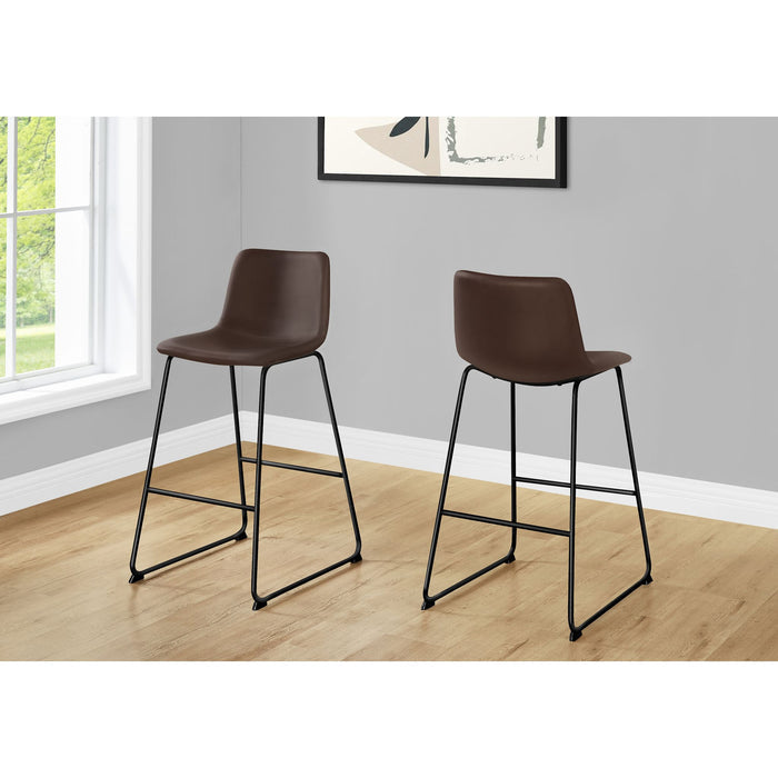 Faux Leather Bar Height Stool