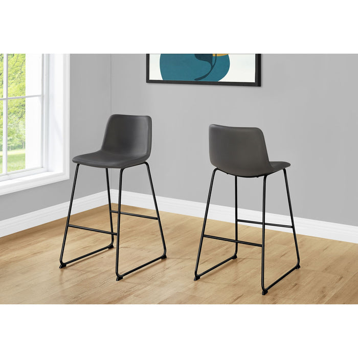Faux Leather Bar Height Stool