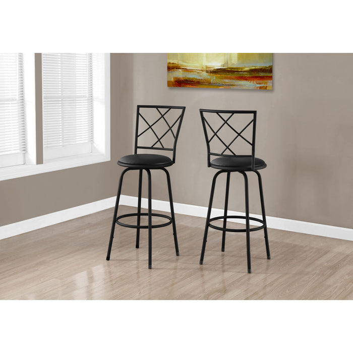 Faux Leather Bar Height Stool