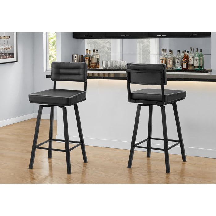 Faux Leather Bar Height Stool