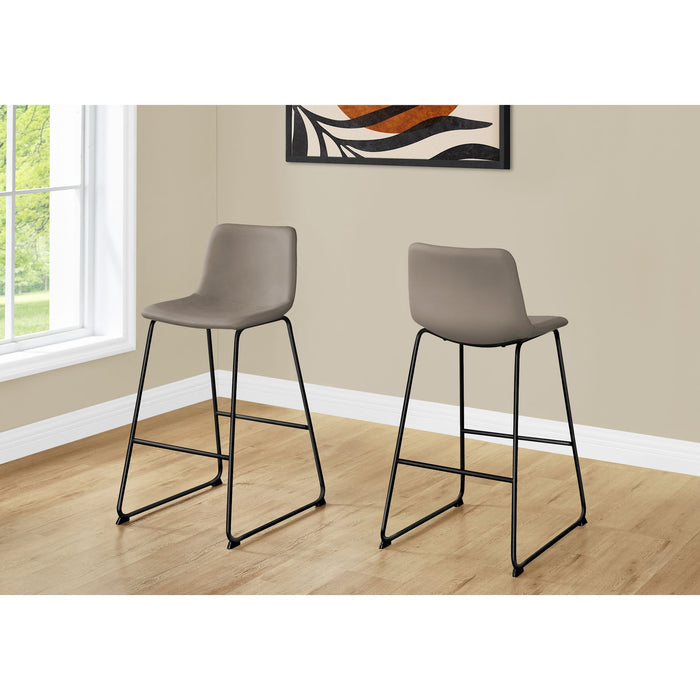 Faux Leather Bar Height Stool