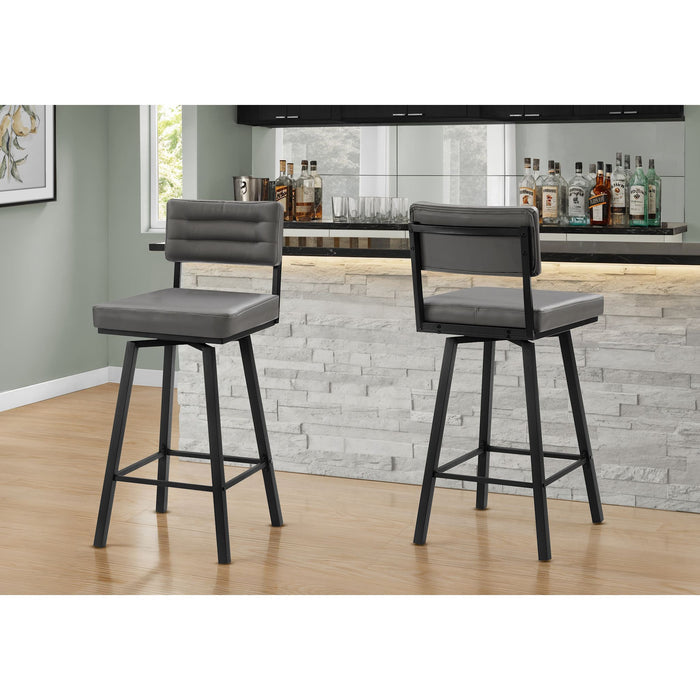 Faux Leather Bar Height Stool