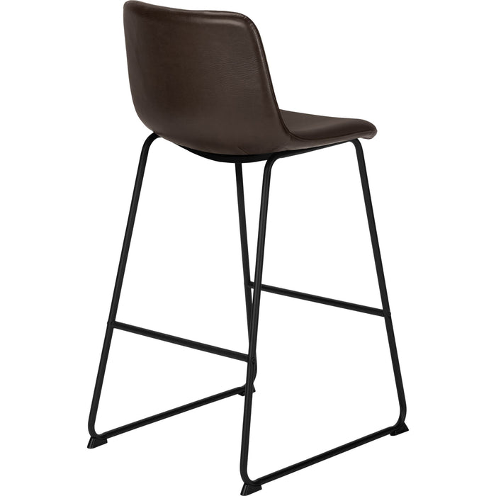 Faux Leather Bar Height Stool