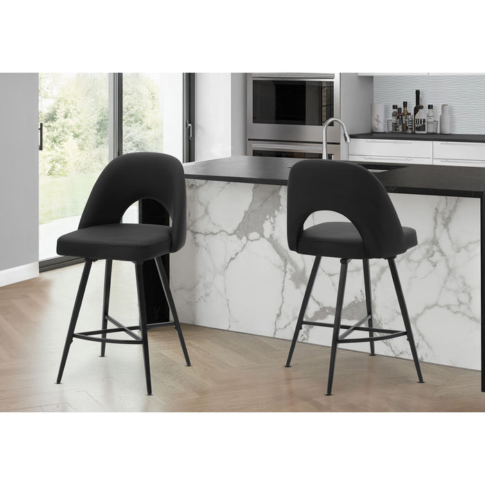 Faux Leather Counter Height Stool