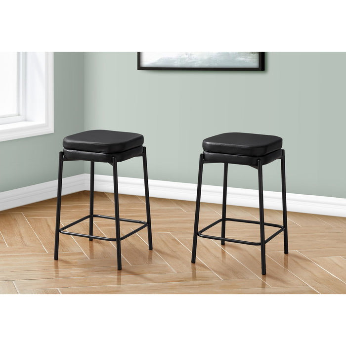 Faux Leather Counter Height Stool
