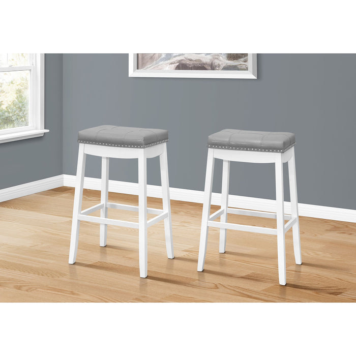 Faux Leather Counter Height Stool
