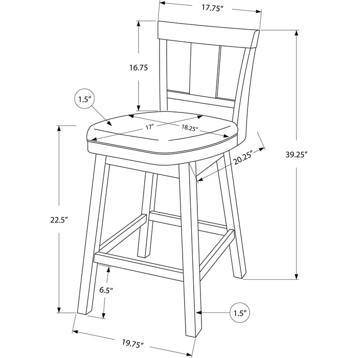 Faux Leather Counter Height Stool