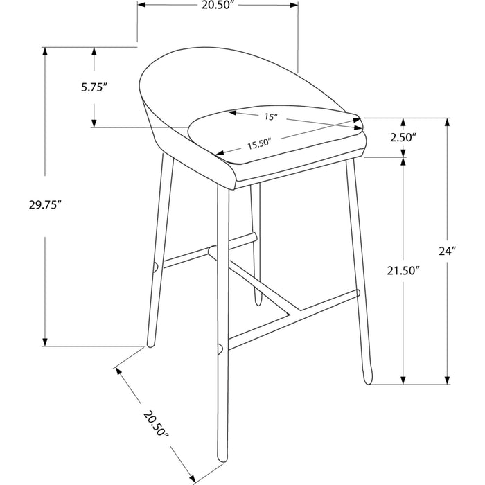 Faux Leather Counter Height Stool