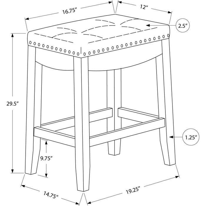 Faux Leather Counter Height Stool