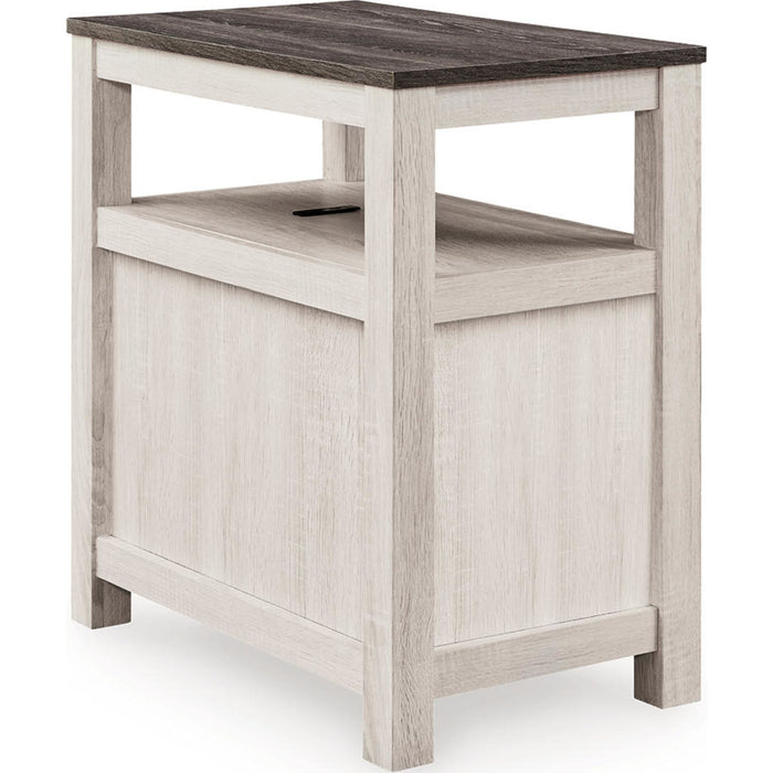 Fendenmore Chairside End Table - Brown Gray/Antique White