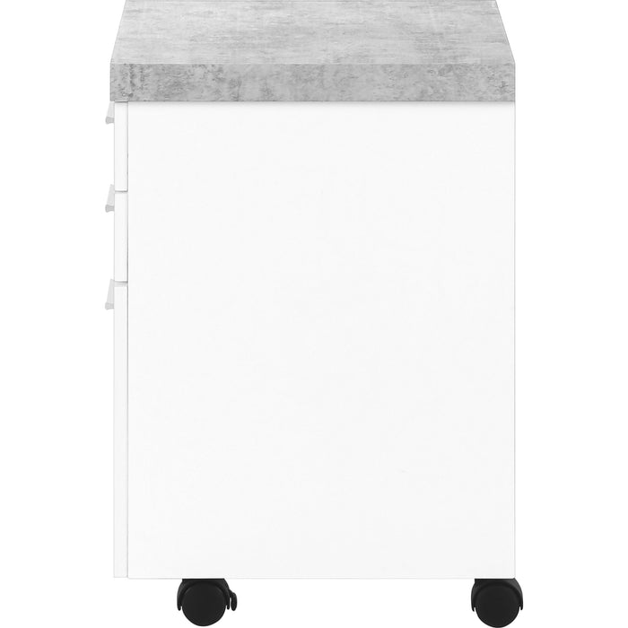 Filing Cabinet - 3 Drawer - Cement-look on Castor