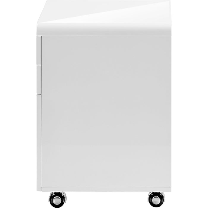 Filing Cabinet - 3 Drawer - High Glossy - Castors