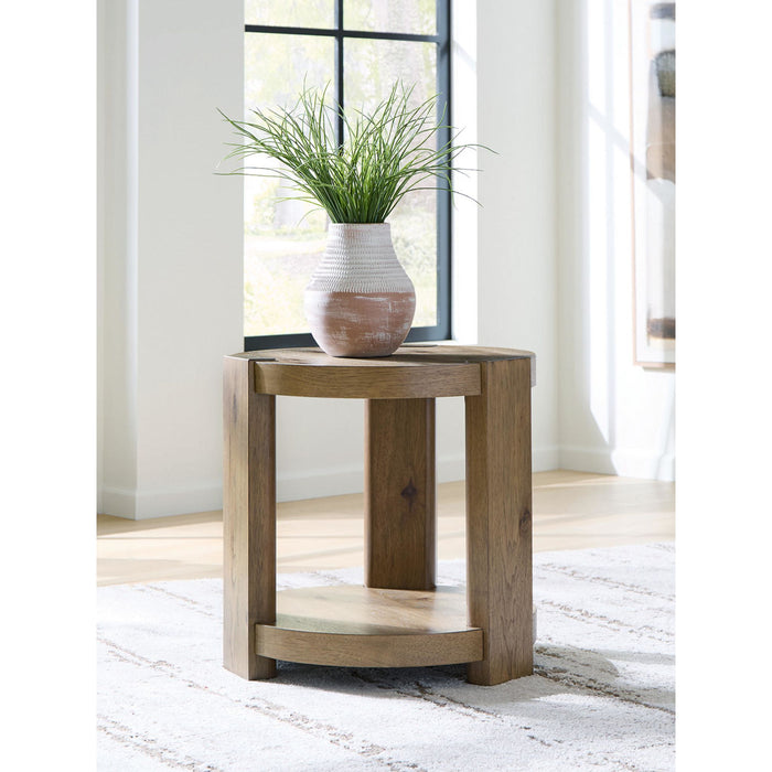 Flangren End Table - Light Brown