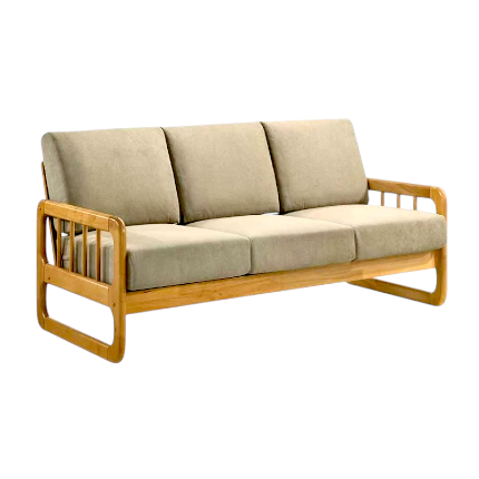 Flasin Wooden Sofa Set – Ash