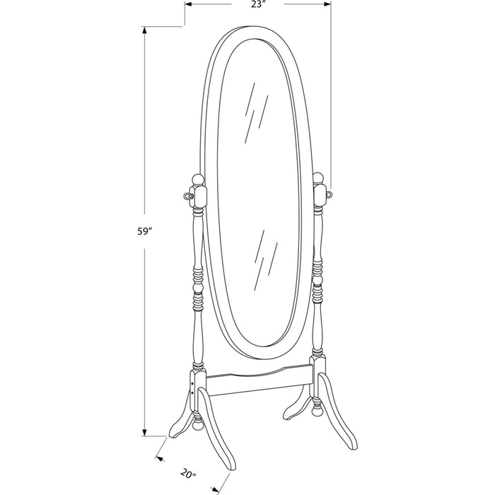 Floor Mirror - White