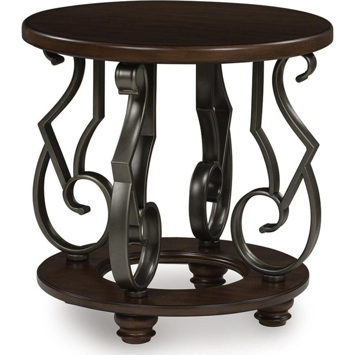 Frallyn End Table - Dark Brown