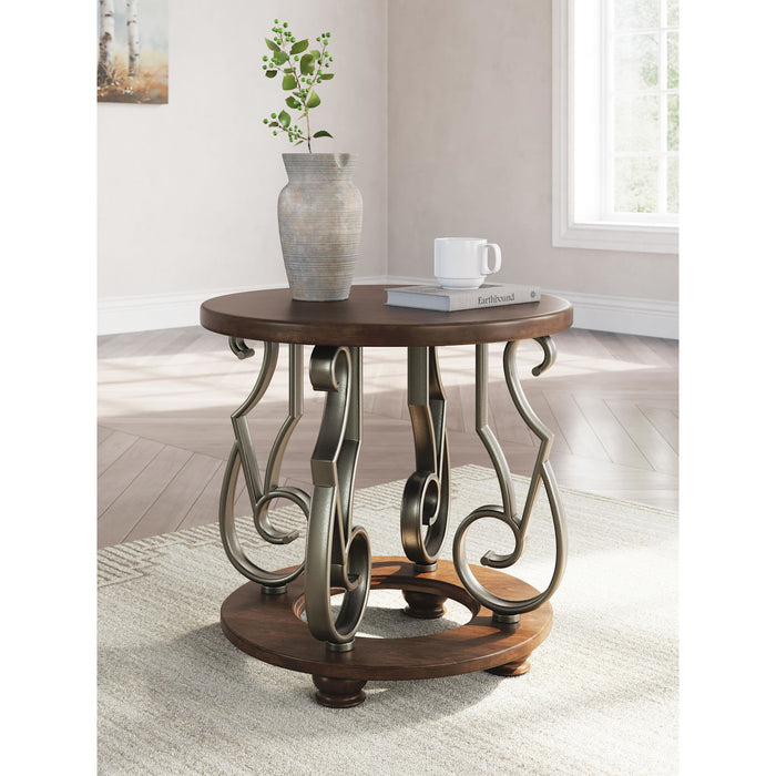 Frallyn End Table - Dark Brown