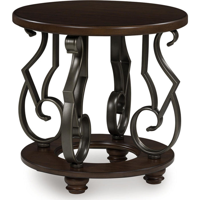 Frallyn End Table - Dark Brown