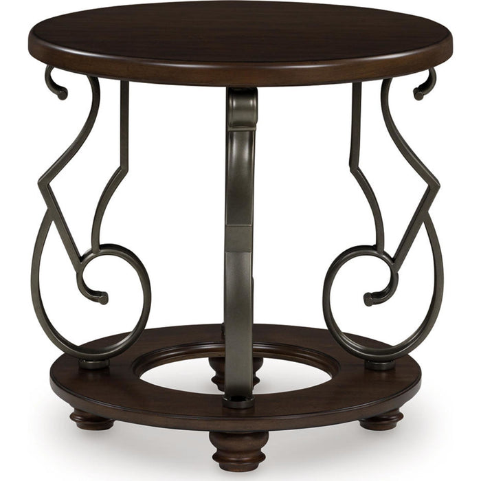 Frallyn End Table - Dark Brown