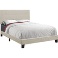 Full Upholstered Bed - Beige/Black