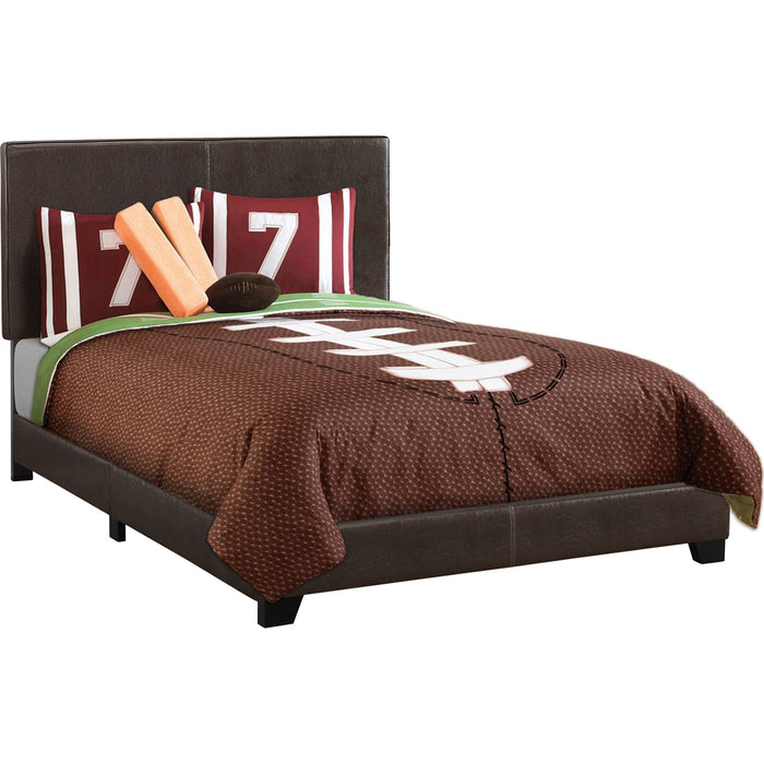 Full Upholstered Bed - Brown
