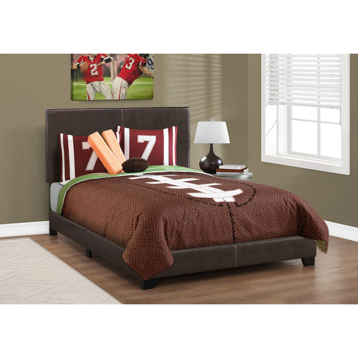 Full Upholstered Bed - Brown