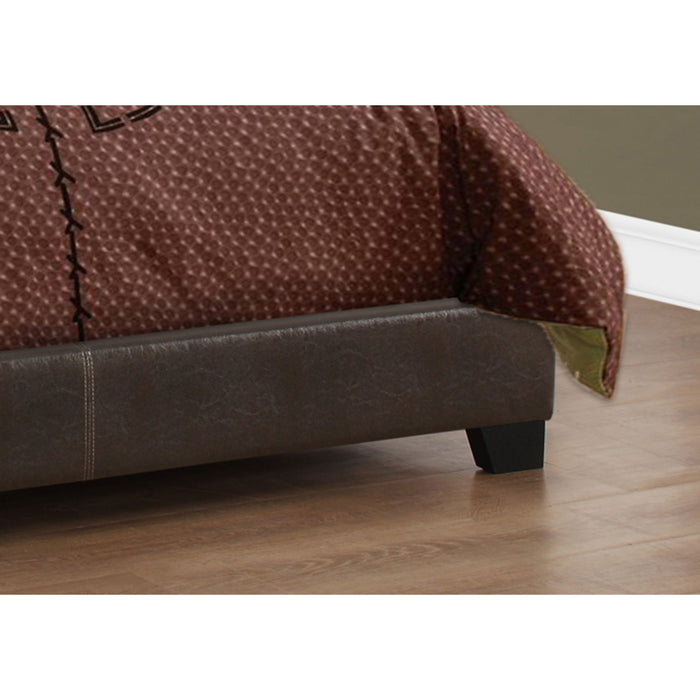Full Upholstered Bed - Brown