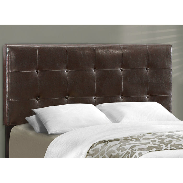 Full Upholstered Bed - Brown/Black