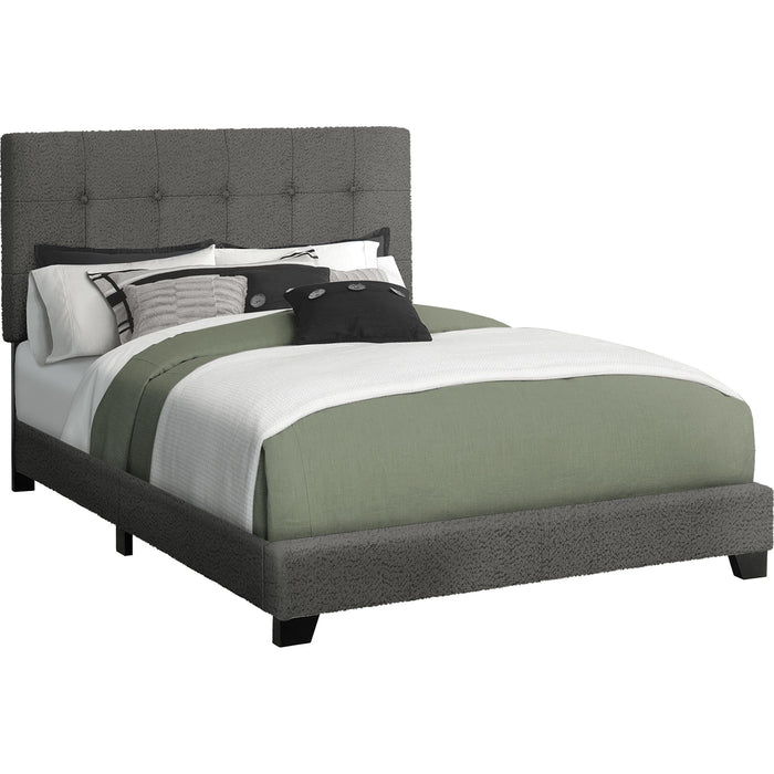 Full Upholstered Bed - Dark Grey/Black
