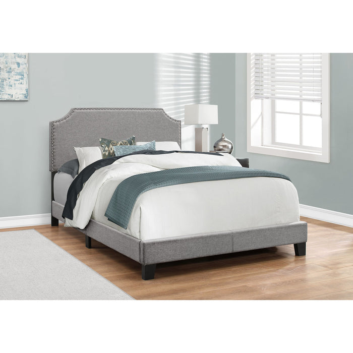 Full Upholstered Bed - Grey
