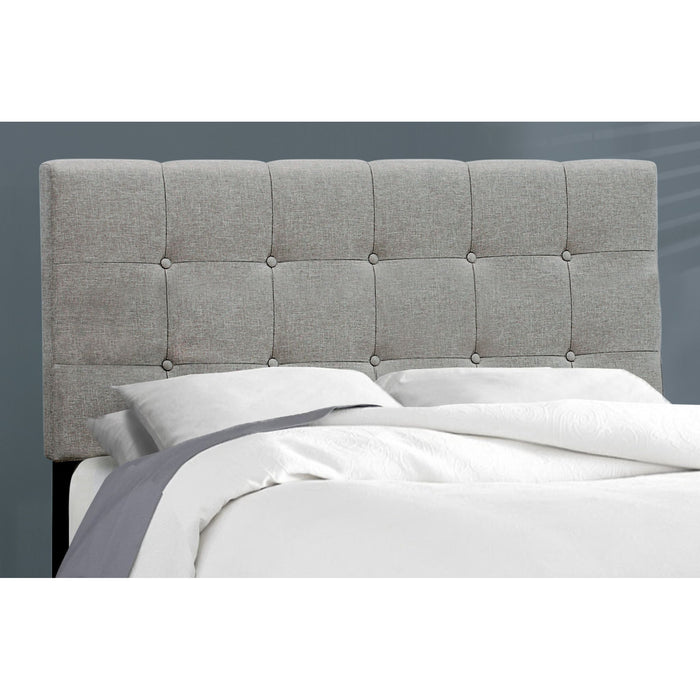 Full Upholstered Bed - Grey/Black