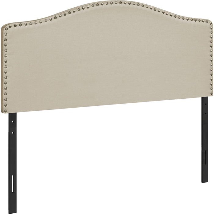 Full Upholstered Headboard - Beige/Black