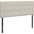 Full Upholstered Headboard - Beige/Black