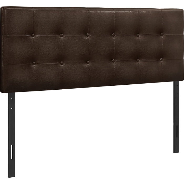 Full Upholstered Headboard - Brown/Black