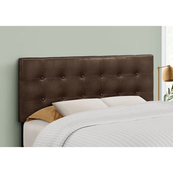 Full Upholstered Headboard - Brown/Black