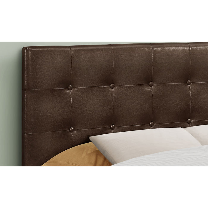 Full Upholstered Headboard - Brown/Black