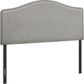 Full Upholstered Headboard - Grey/Black