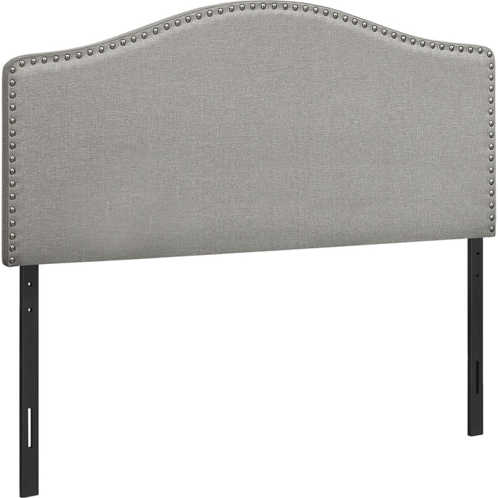 Full Upholstered Headboard - Grey/Black