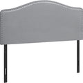 Full Upholstered Headboard - Grey/Black
