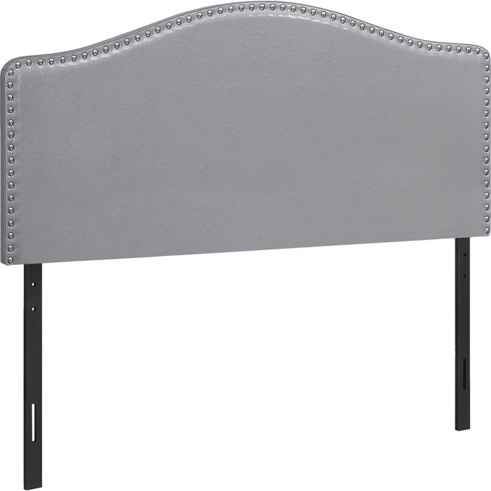 Full Upholstered Headboard - Grey/Black