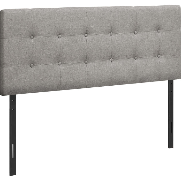 Full Upholstered Headboard - Grey/Black