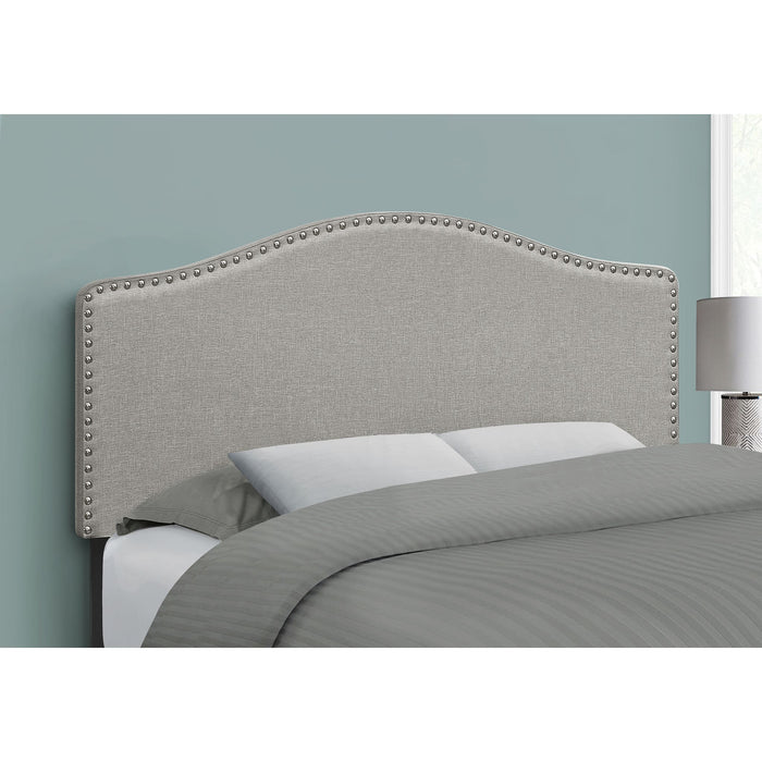 Full Upholstered Headboard - Grey/Black