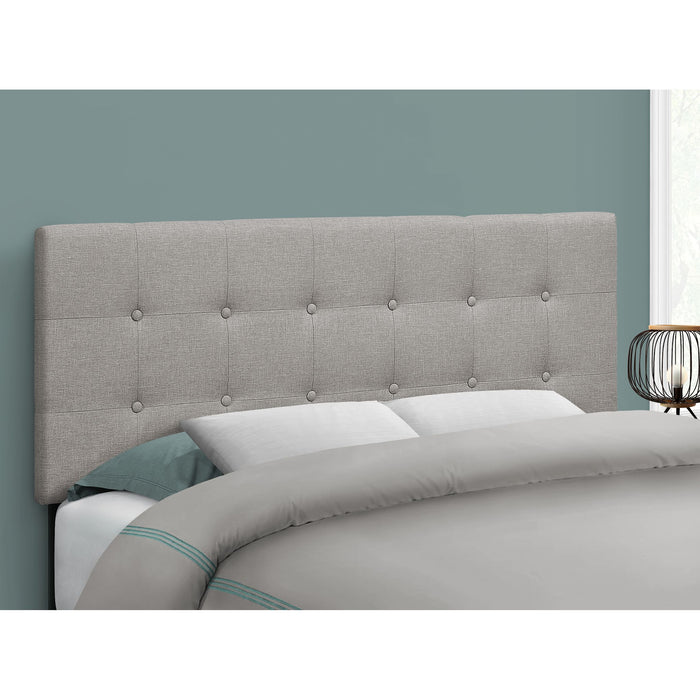 Full Upholstered Headboard - Grey/Black