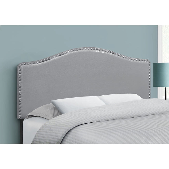 Full Upholstered Headboard - Grey/Black