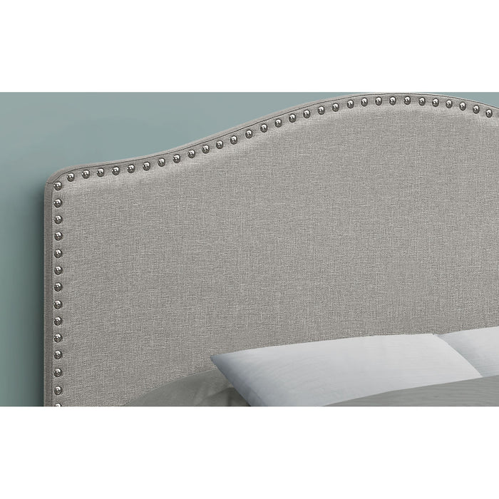 Full Upholstered Headboard - Grey/Black