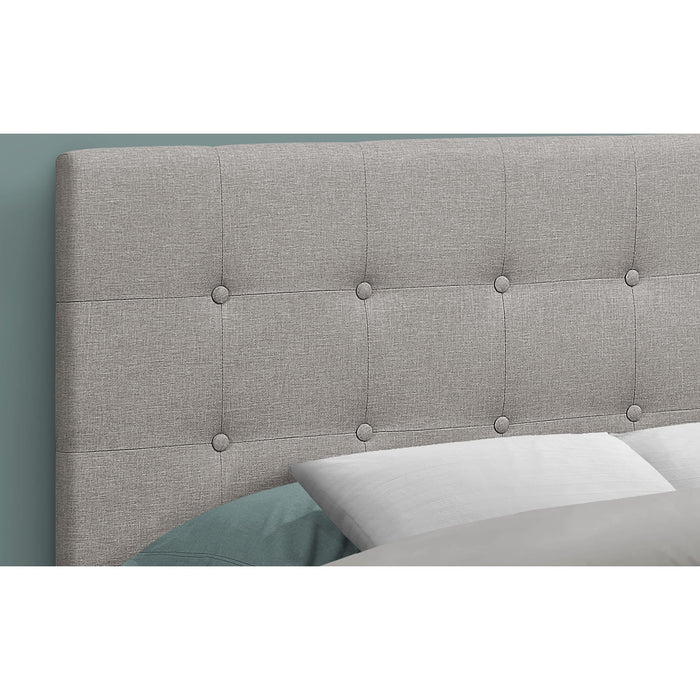 Full Upholstered Headboard - Grey/Black