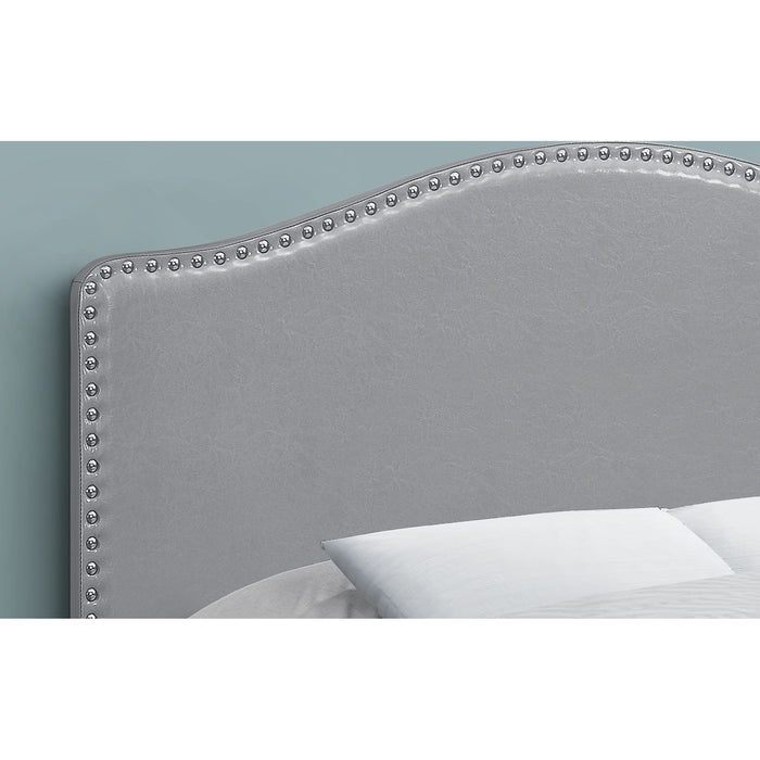 Full Upholstered Headboard - Grey/Black